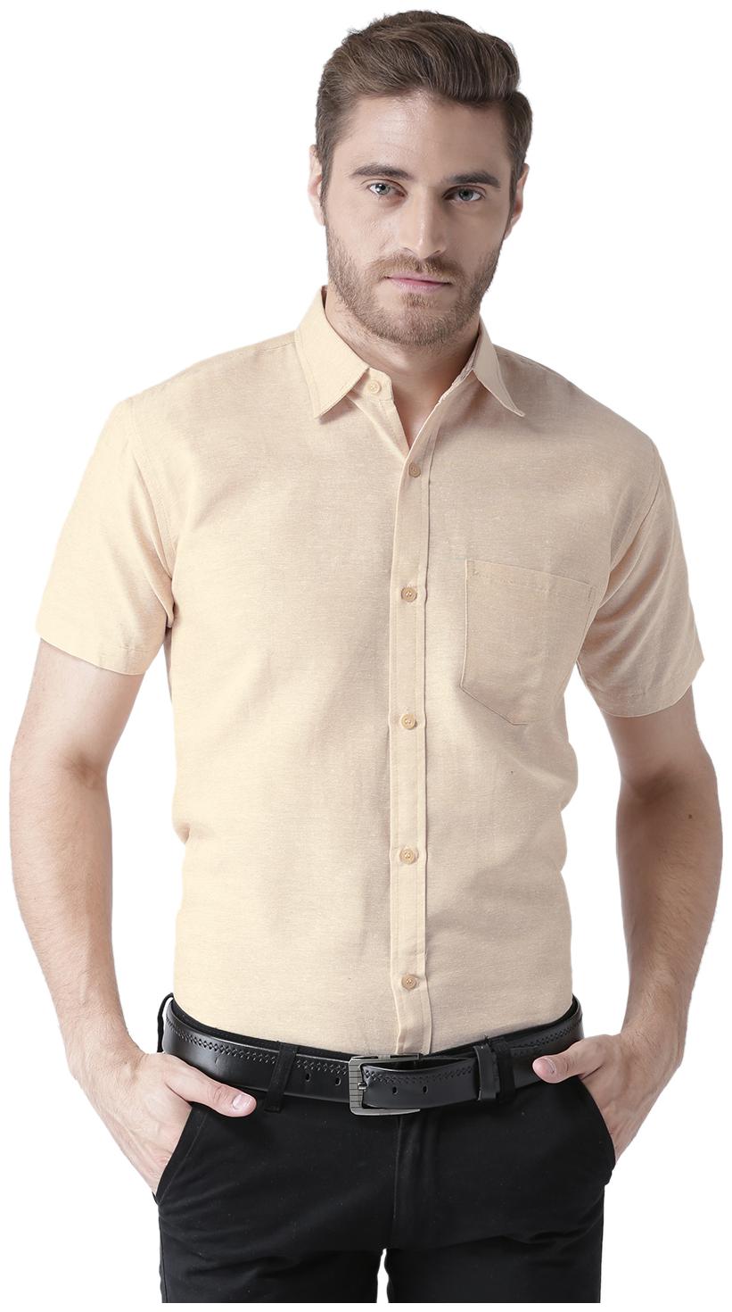 

KHADIO Men Regular fit Formal Shirt - Beige