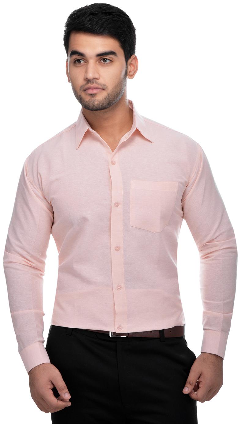 

KHADIO Men Regular fit Formal Shirt - Peach