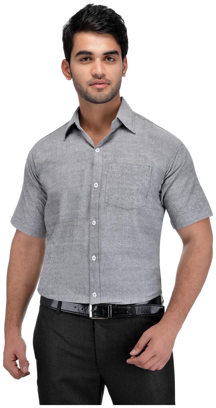 

KHADIO Men Regular fit Formal Shirt - Grey