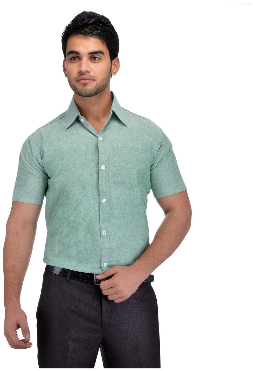 

KHADIO Men Regular fit Formal Shirt - Green