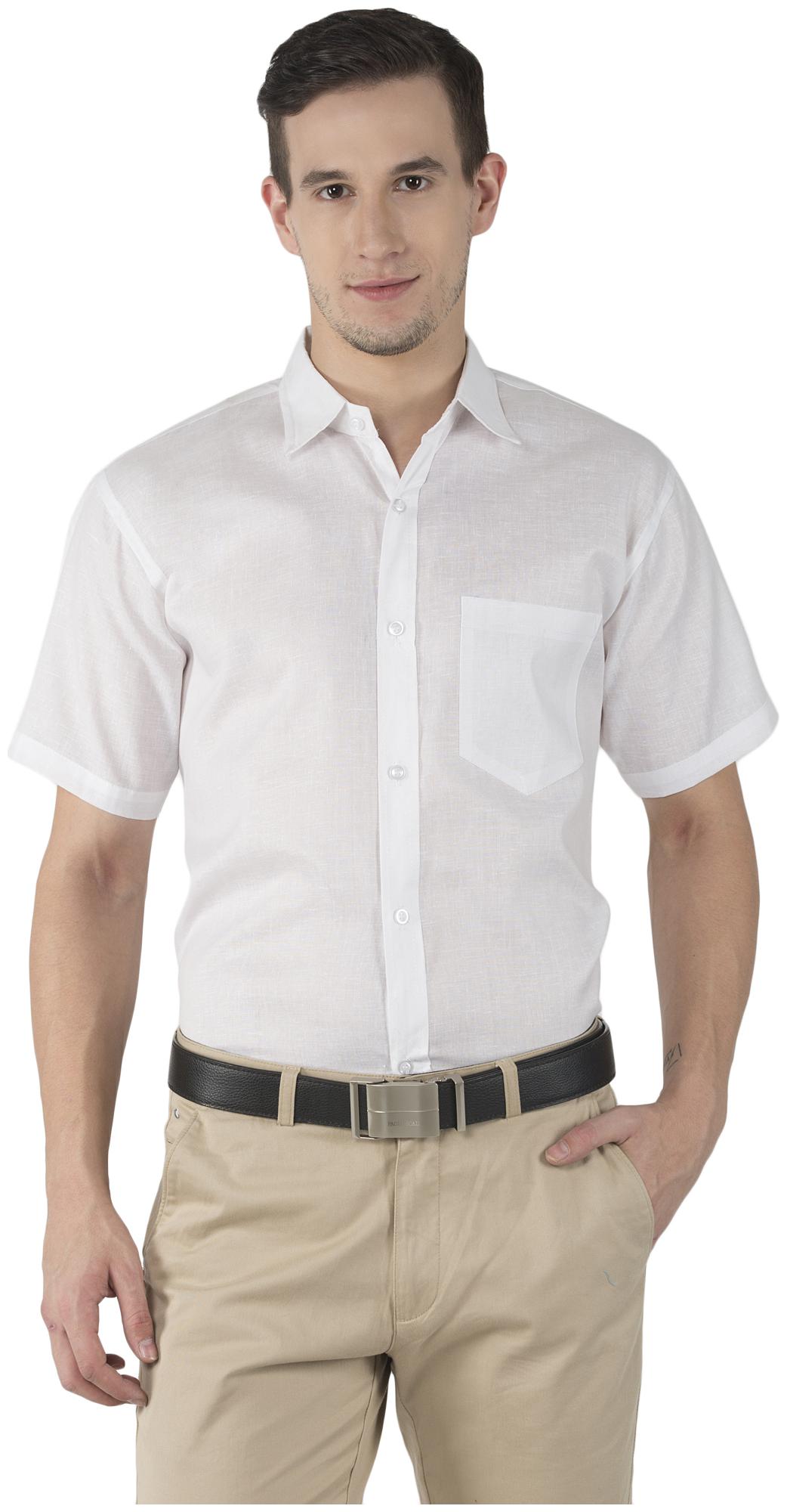 

KHADIO Men Regular fit Formal Shirt - White