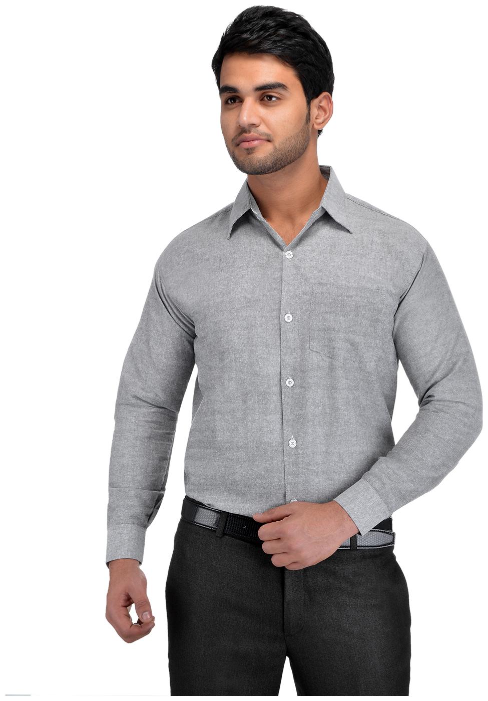 

KHADIO Men Regular fit Formal Shirt - Grey