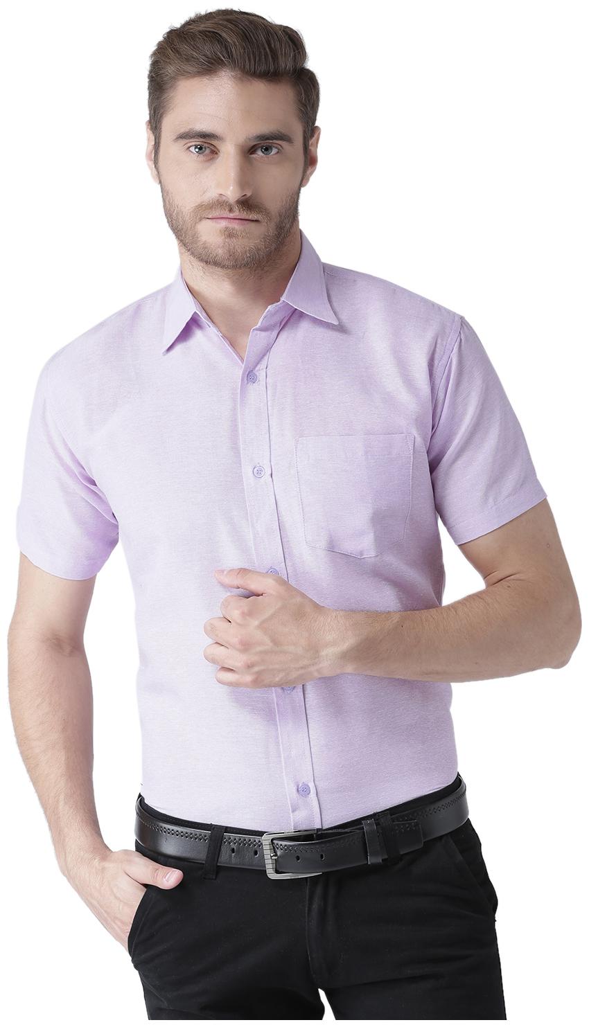 

KHADIO Men Regular fit Formal Shirt - Purple