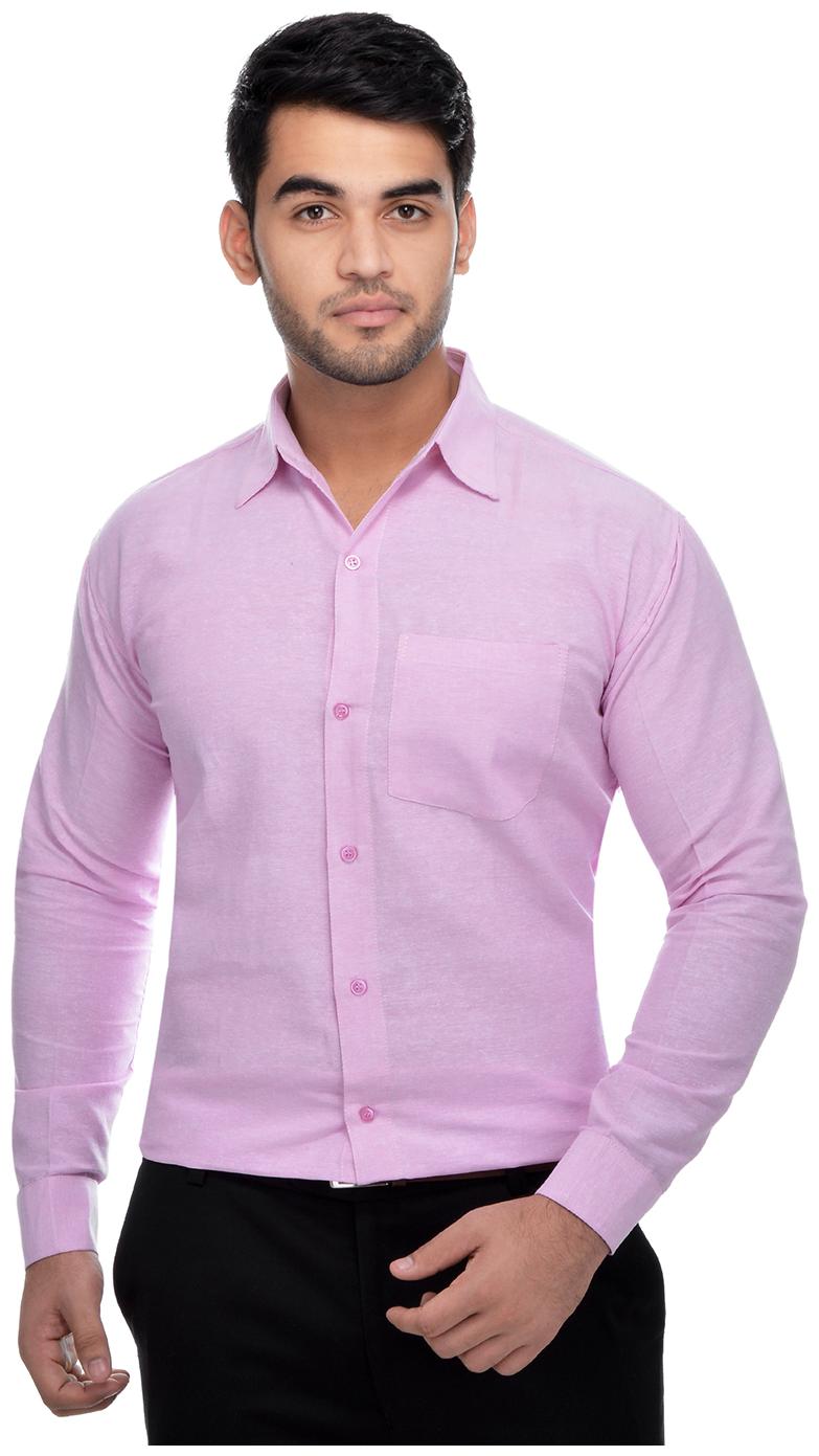 

KHADIO Men Regular fit Formal Shirt - Pink