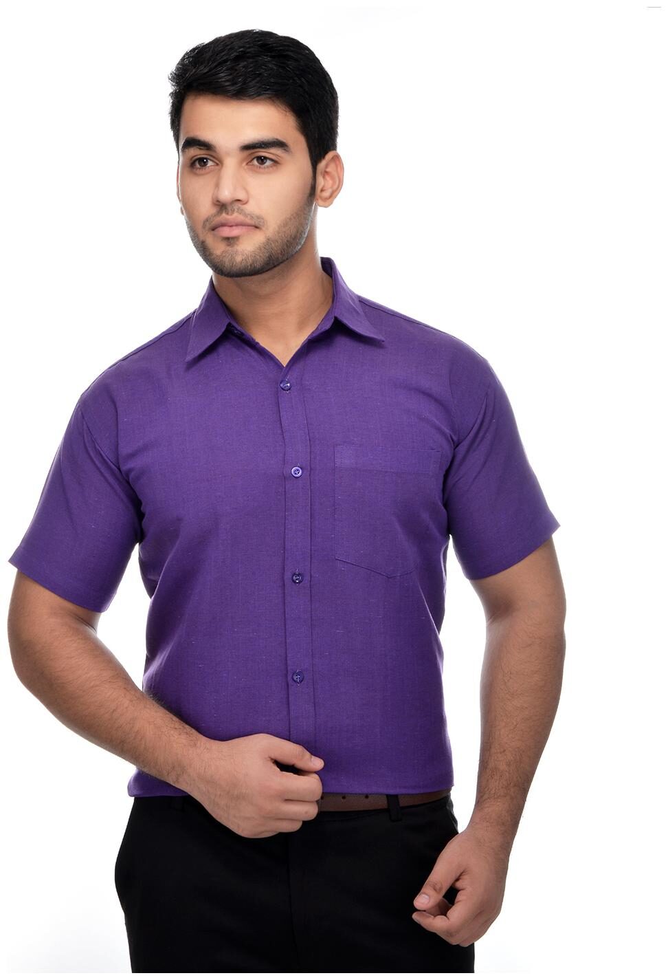 

KHADIO Men Regular fit Formal Shirt - Purple