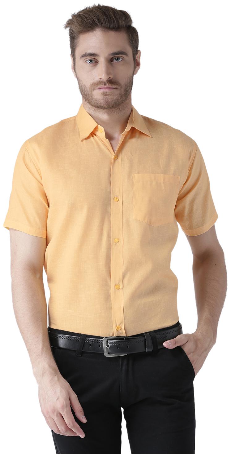 

KHADIO Men Regular fit Formal Shirt - Yellow