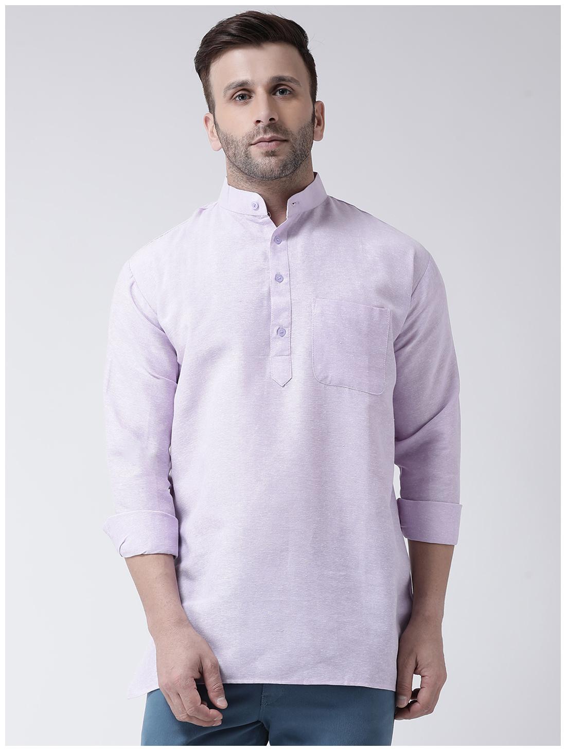 

KHADIO Men Purple Regular Fit Kurta