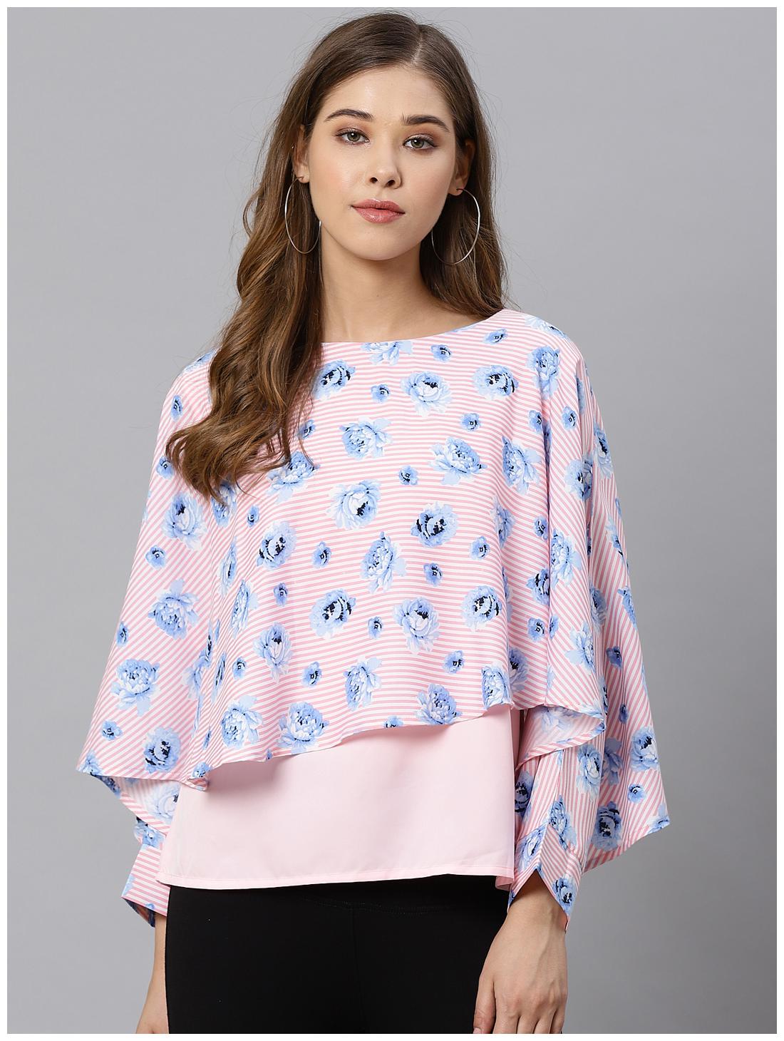 

KIAASA Women Floral Regular top - Pink