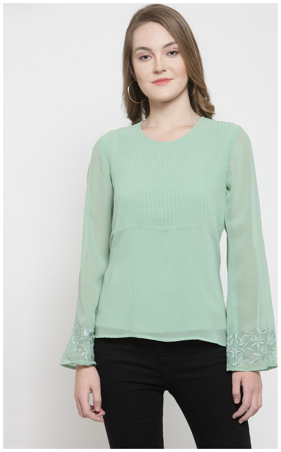 

KIAASA Women Embellished Regular top - Green