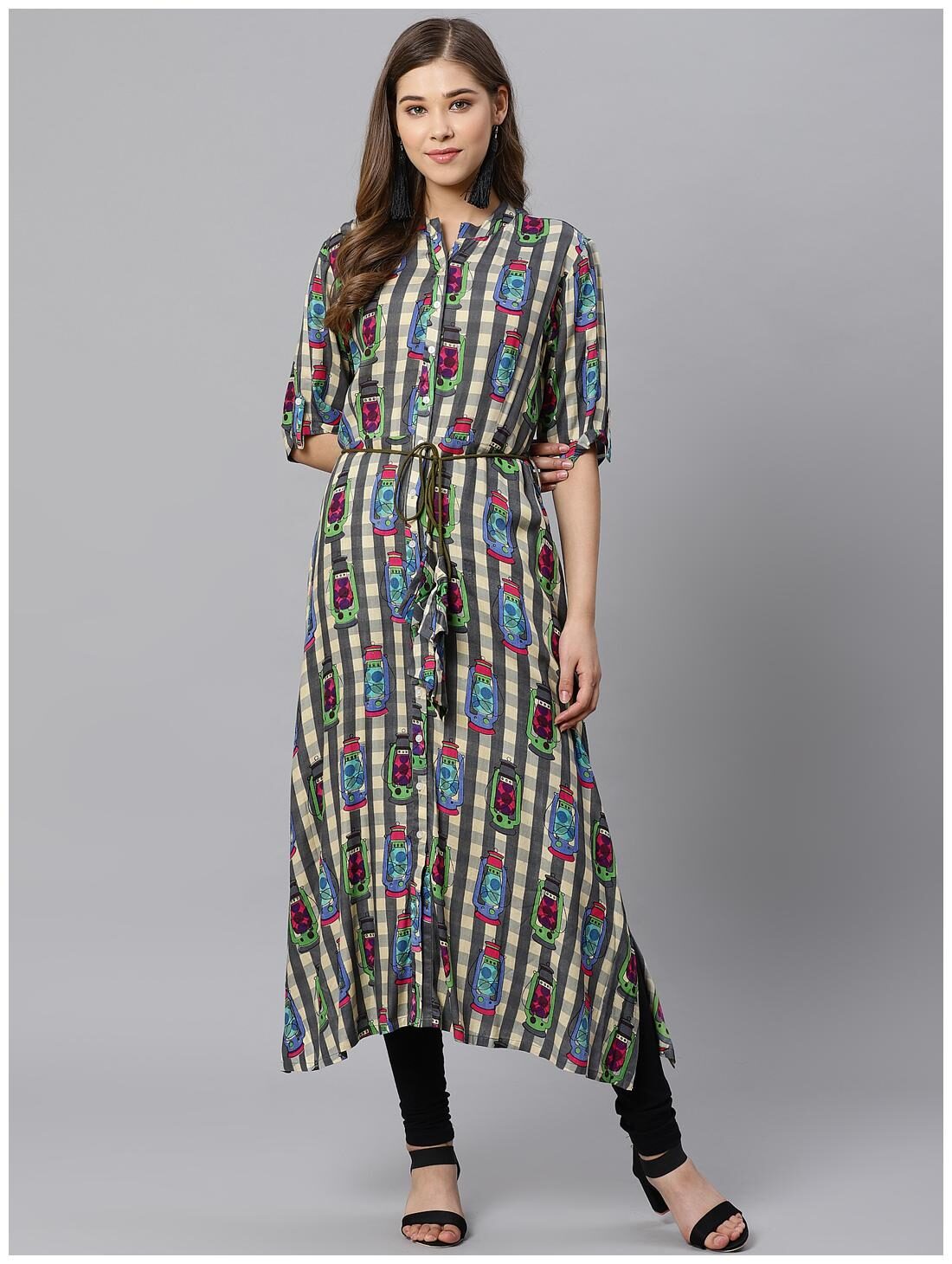 

KIAASA Women Viscose Rayon Printed Multi Kurta