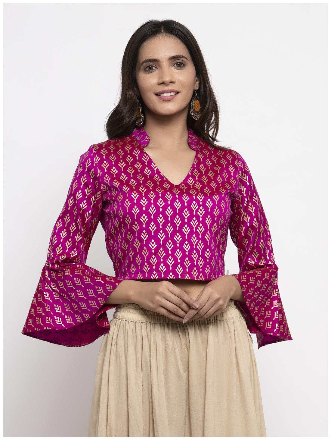 

KIAASA Women Printed Regular top - Pink