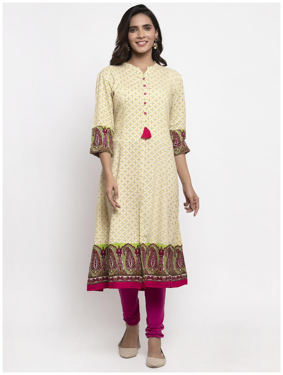 

KIAASA Women Viscose Rayon Printed Multi Kurta
