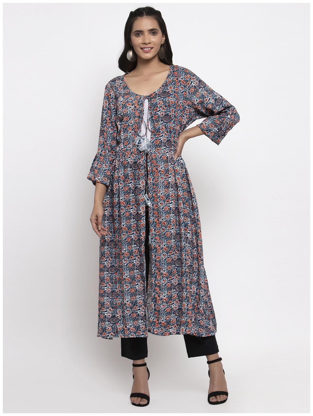 

KIAASA Women Multi Floral Straight Kurta