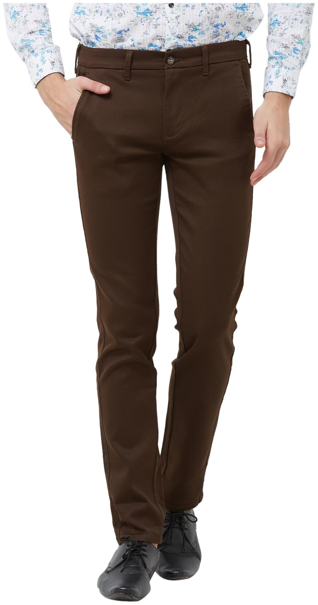 

Killer Men Brown Solid Slim fit Regular trousers