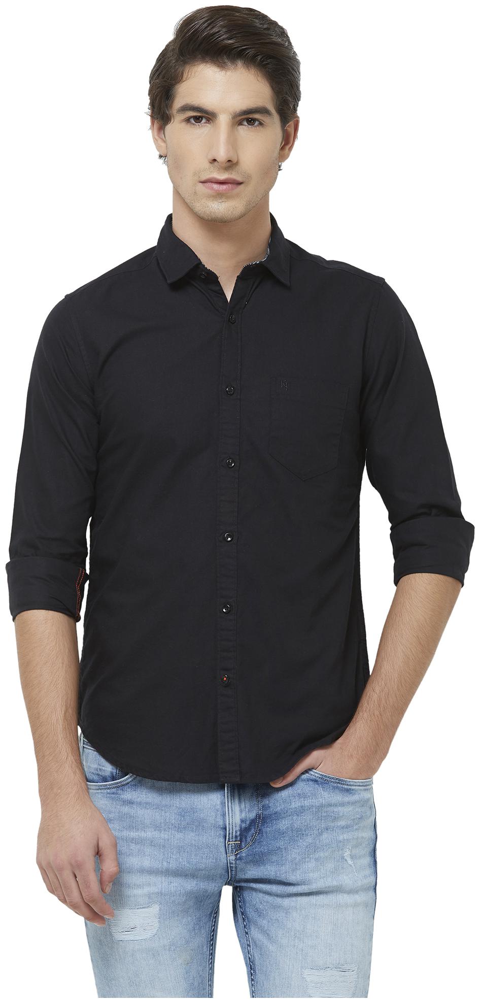 

Killer Men Black Solid Slim Fit Casual Shirt