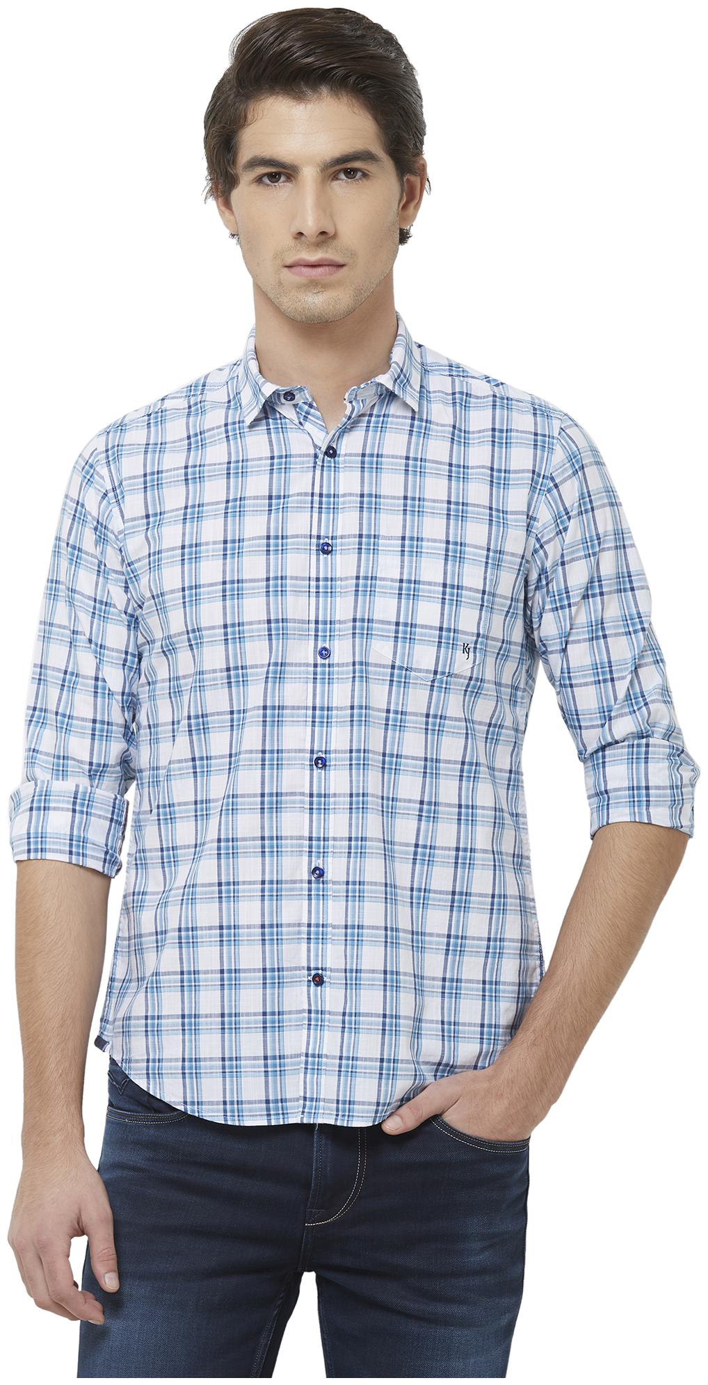 

Killer Men Blue Checked Slim Fit Casual Shirt