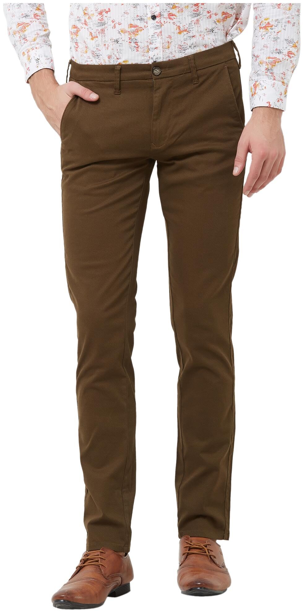 

Killer Men Brown Solid Slim fit Regular trousers
