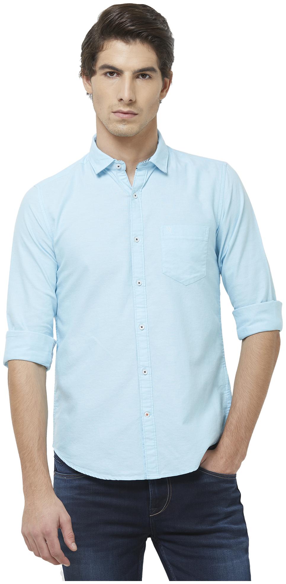 

Killer Men Blue Solid Slim Fit Casual Shirt