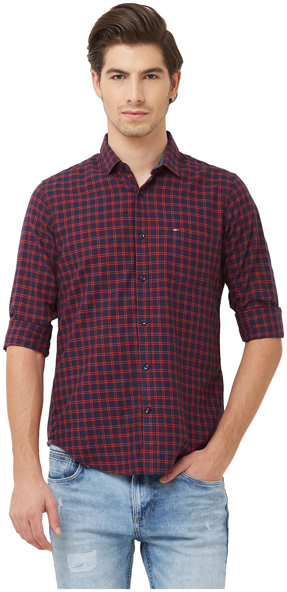 

Killer Men Blue Checked Slim Fit Casual Shirt