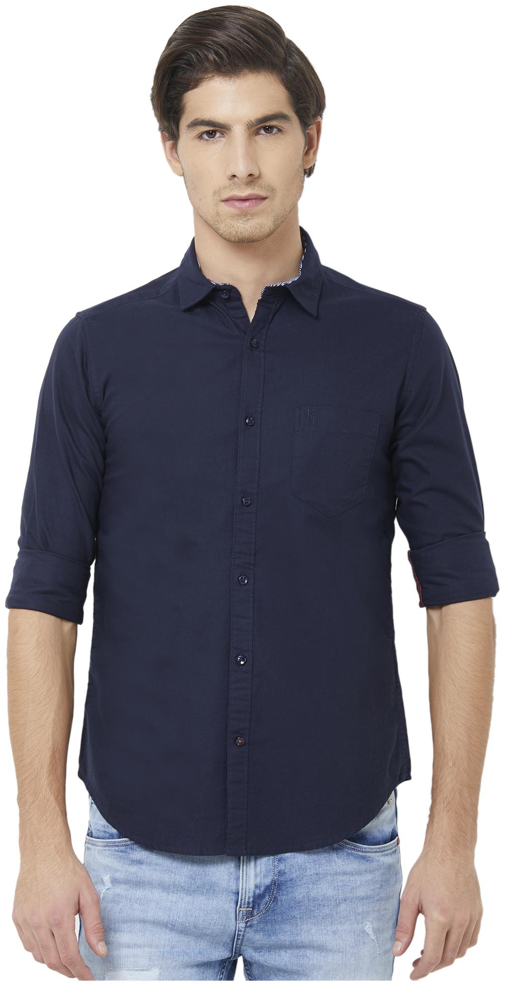 

Killer Men Blue Solid Slim Fit Casual Shirt
