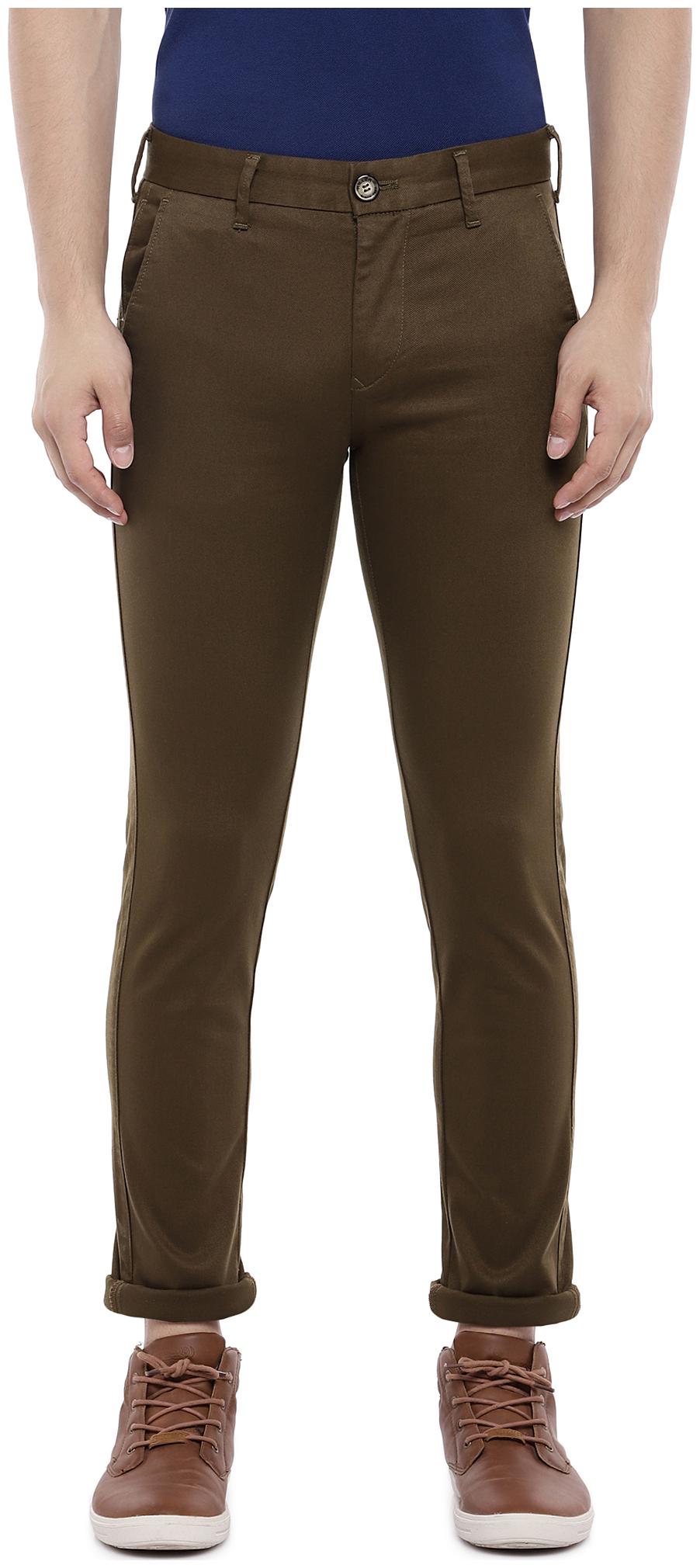 

Killer Men Brown Solid Slim fit Regular trousers