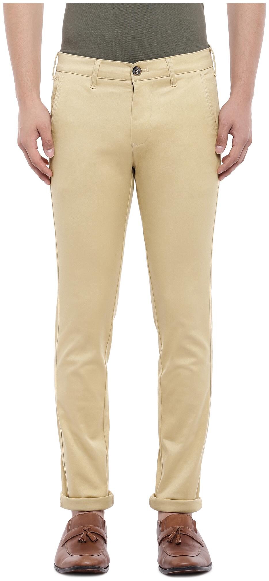 

Killer Men Beige Solid Slim fit Regular trousers