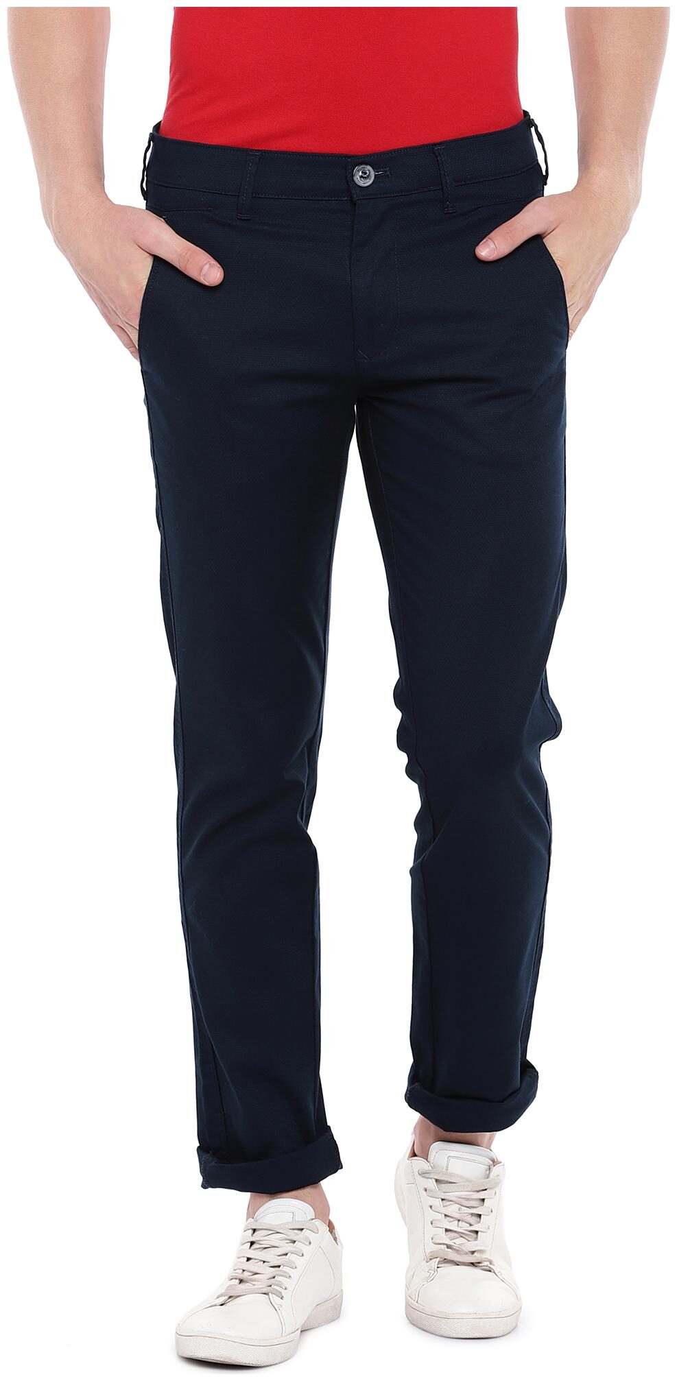 

Killer Men Blue Solid Slim fit Regular trousers
