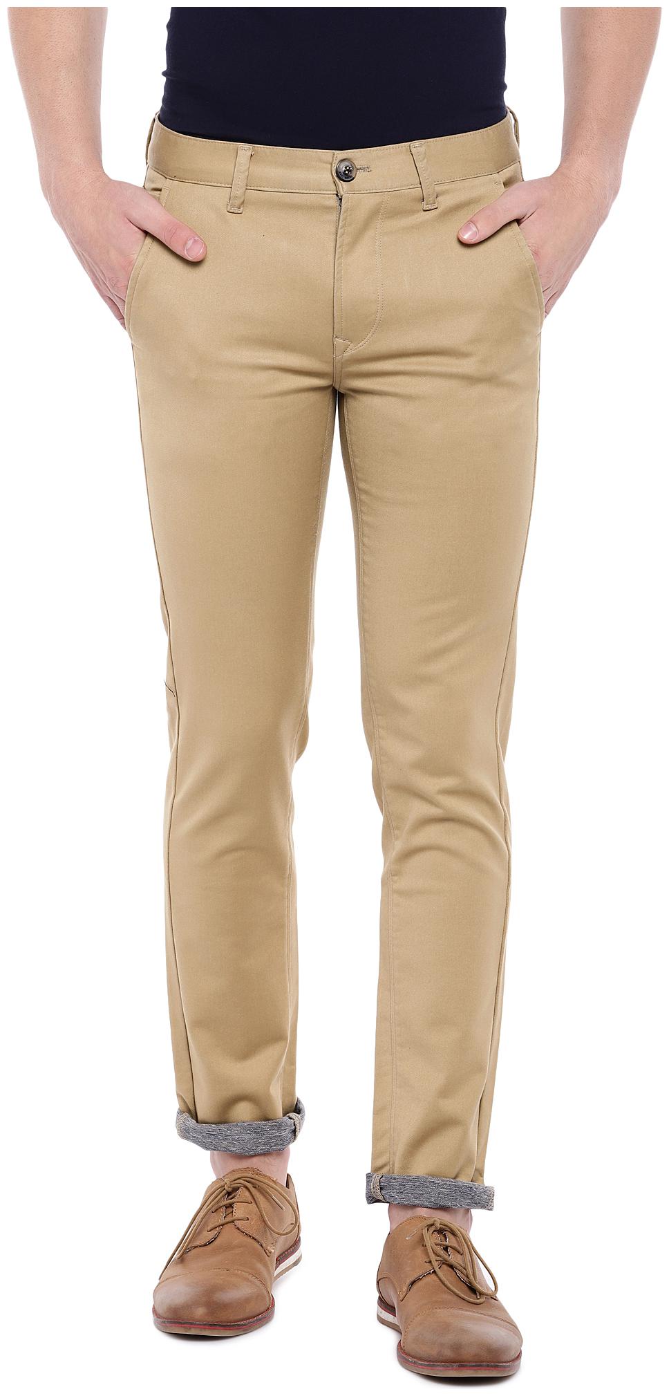 

Killer Men Beige Solid Slim fit Regular trousers