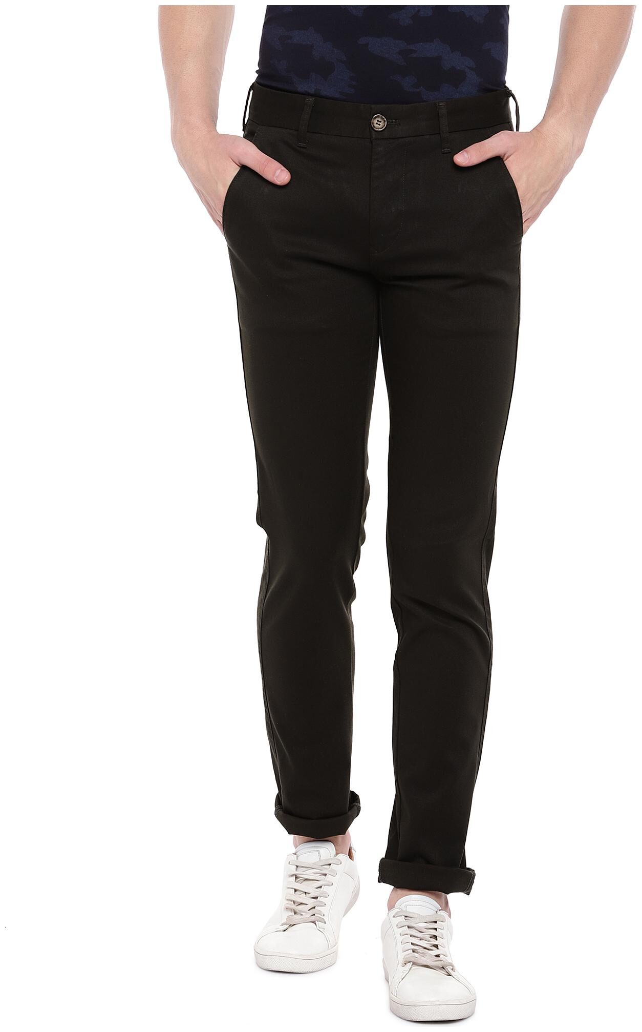 

Killer Men Brown Solid Slim fit Regular trousers