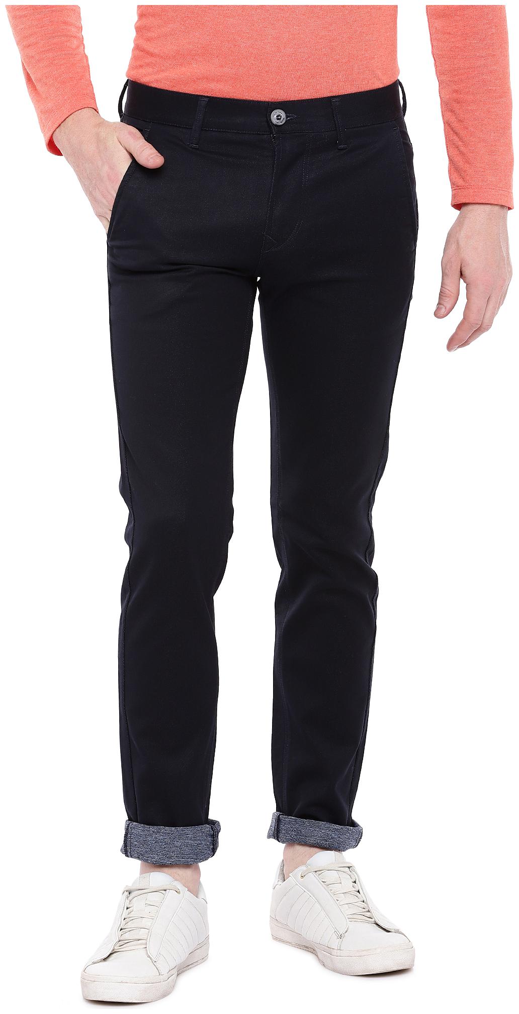 

Killer Men Blue Solid Slim fit Regular trousers