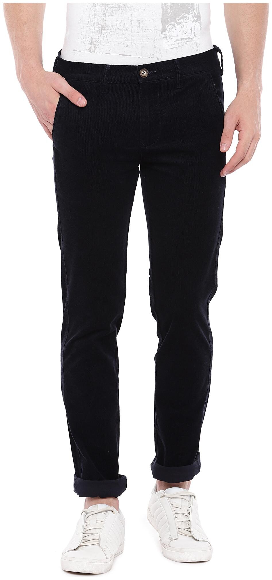 

Killer Men Blue Solid Slim fit Regular trousers