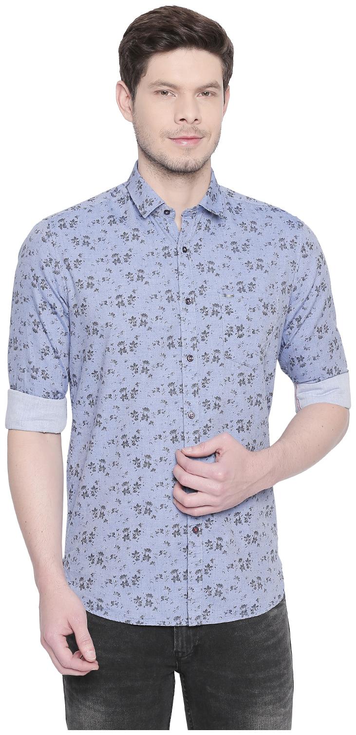

Killer Men Blue Floral Slim Fit Casual Shirt