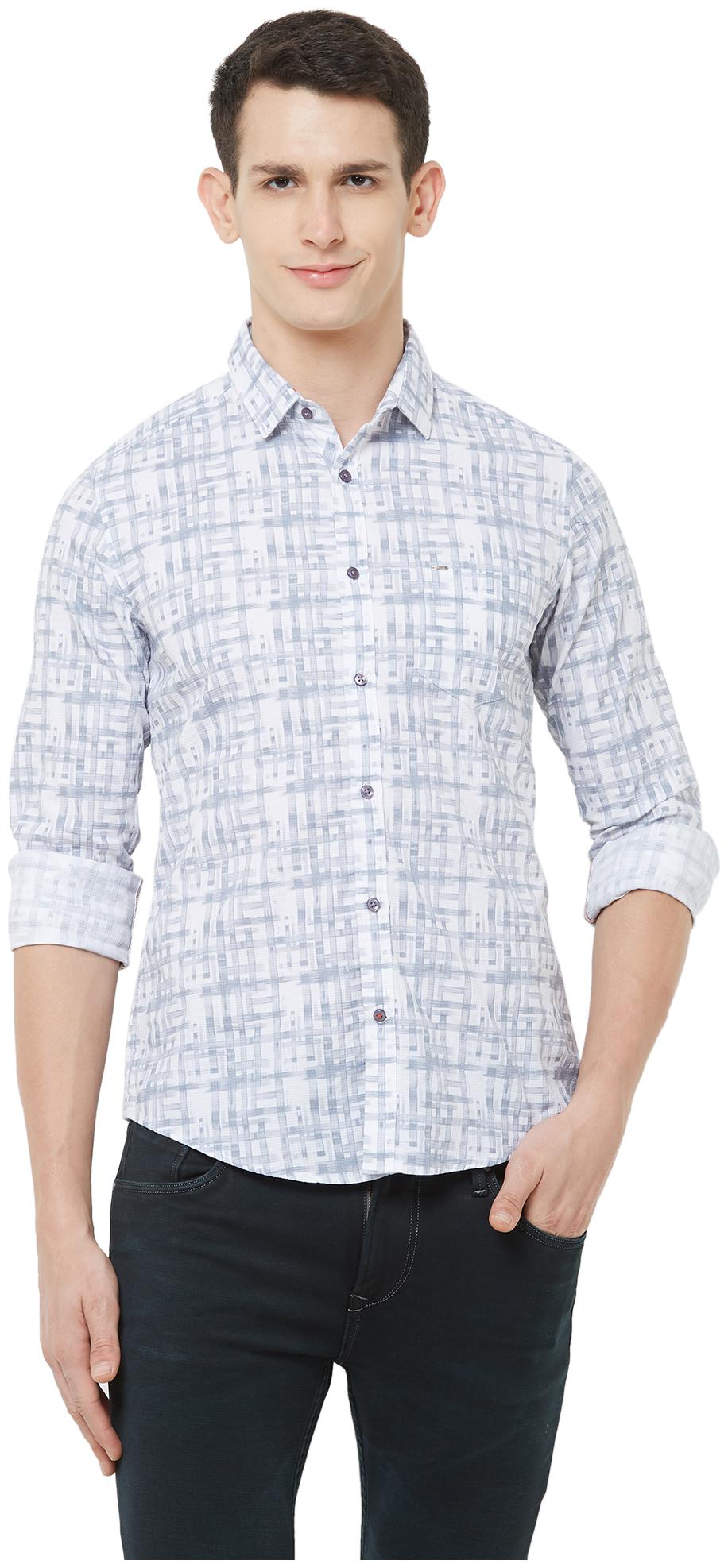 

Killer Men Grey Solid Slim Fit Casual Shirt