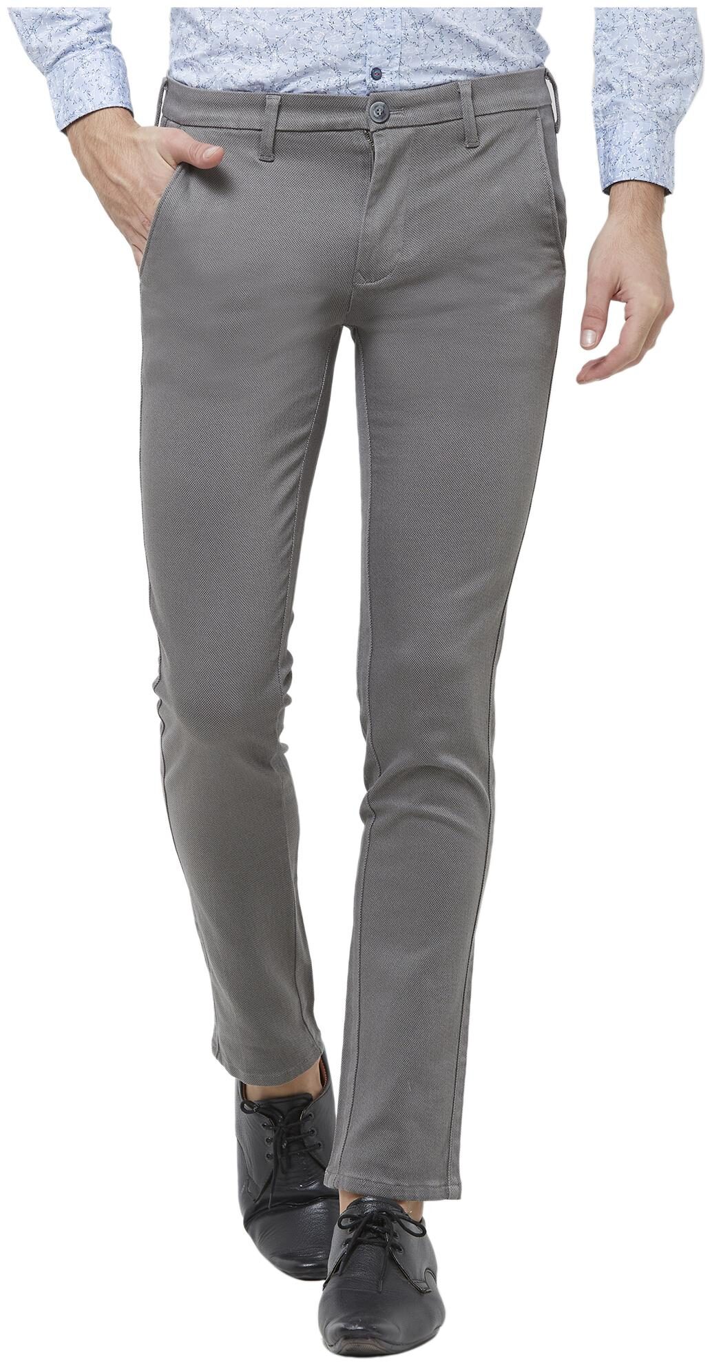 

Killer Men Grey Solid Slim fit Regular trousers