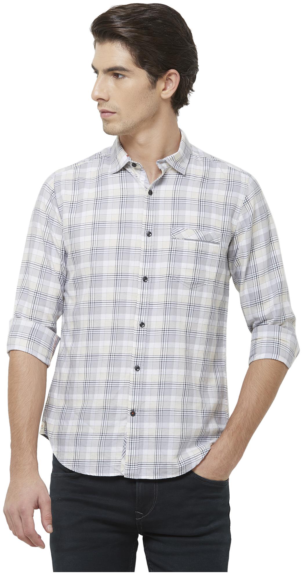 

Killer Men Grey Checked Slim Fit Casual Shirt