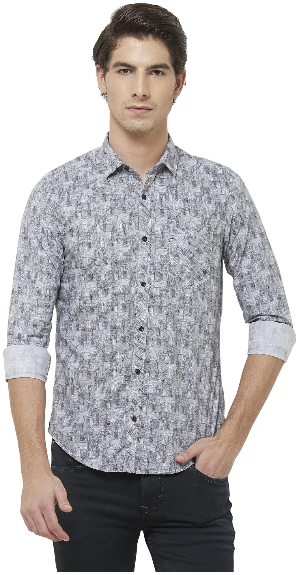 

Killer Men Grey Printed Slim Fit Casual Shirt