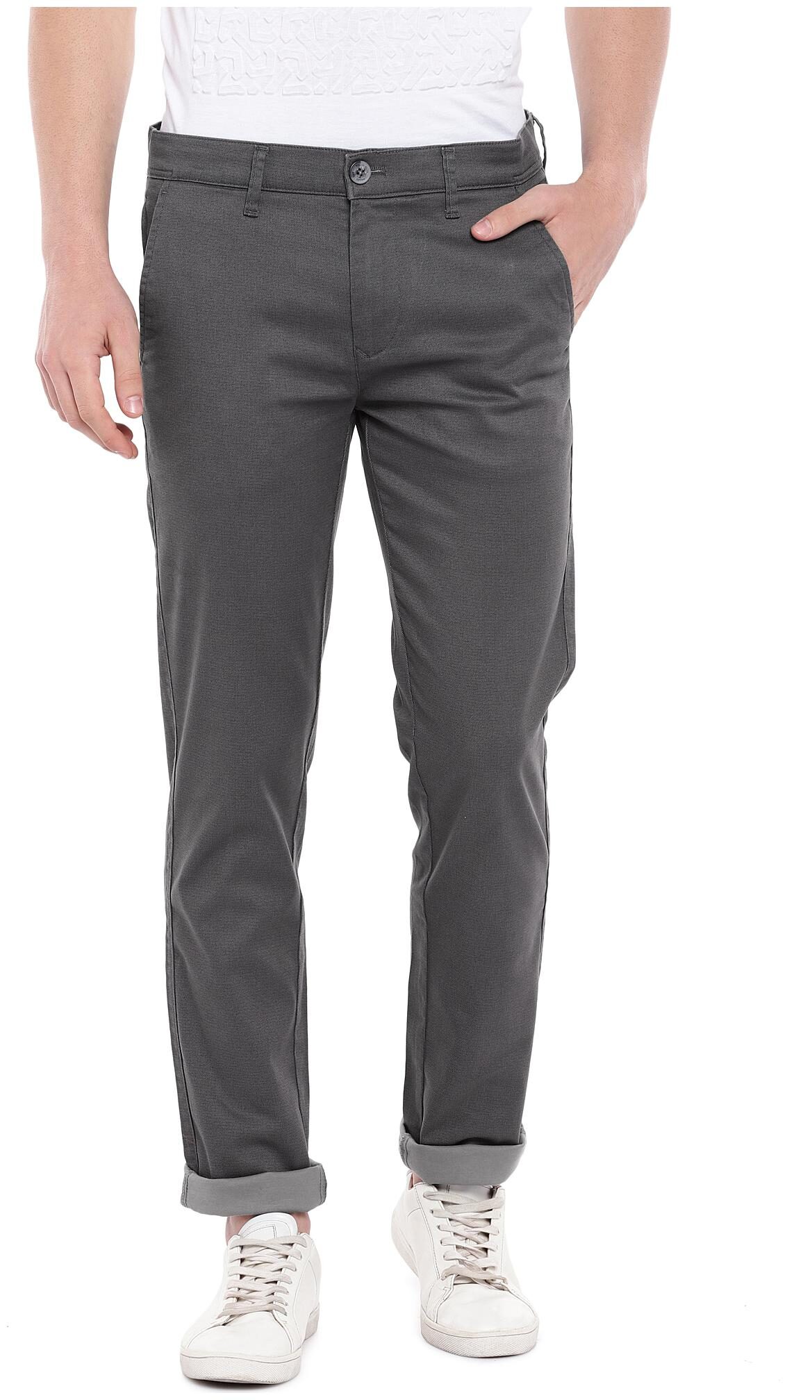 

Killer Men Grey Solid Slim fit Regular trousers