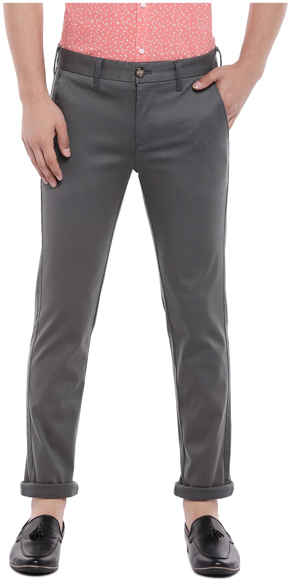 

Killer Men Grey Solid Slim fit Regular trousers