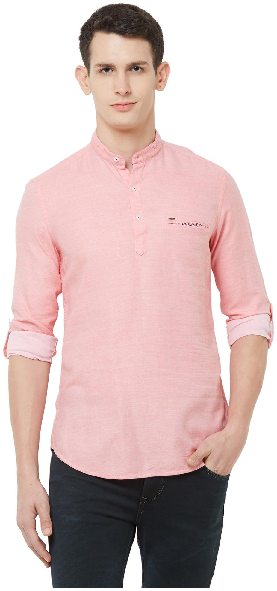 

Killer Men Orange Solid Slim Fit Casual Shirt