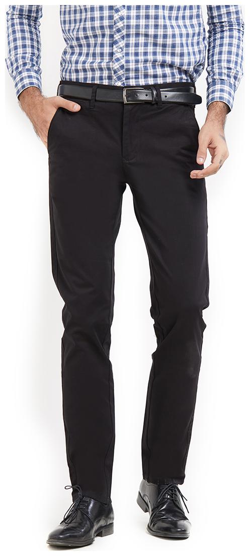 

Killer Men Solid Slim Fit Formal Trouser - Black