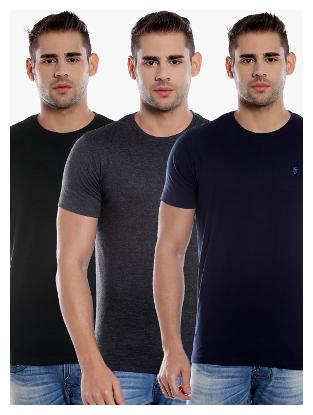 

Killer Men Multi Slim fit Cotton Round neck T-Shirt - Pack Of 3