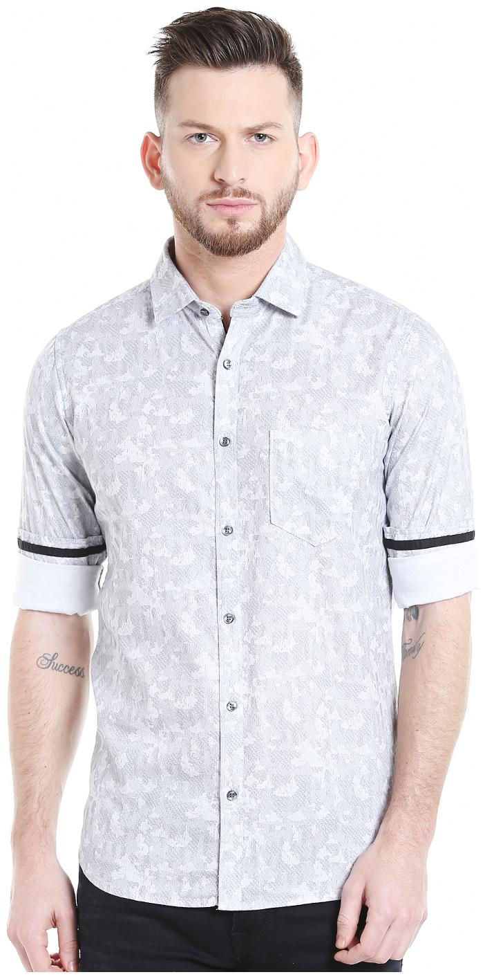 

Killer Men White Camouflage Slim Fit Casual Shirt