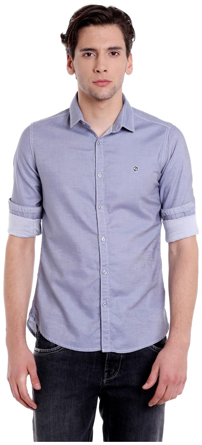 

Killer Men Purple Solid Slim Fit Casual Shirt