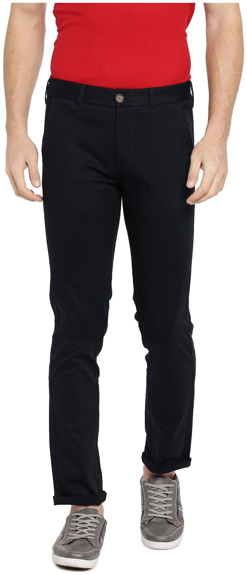 

Killer Men Blue Solid Slim fit Regular trousers