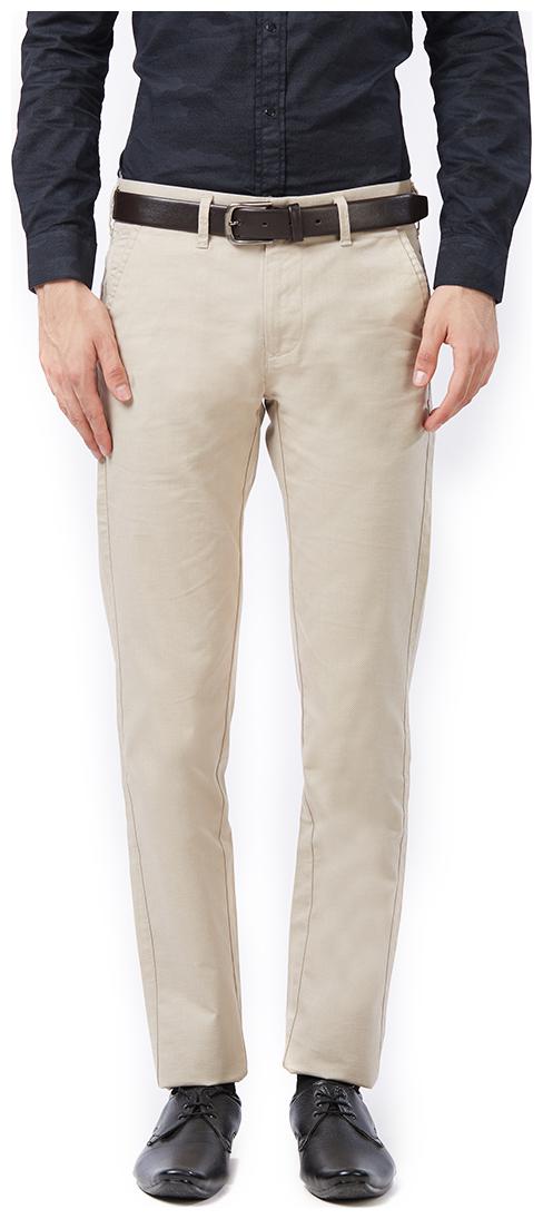 

Killer Men Solid Slim Fit Formal Trouser - Beige