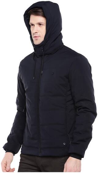 Killer Men Blue Solid Down jacket