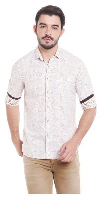 

Killer Men White Printed Slim Fit Casual Shirt