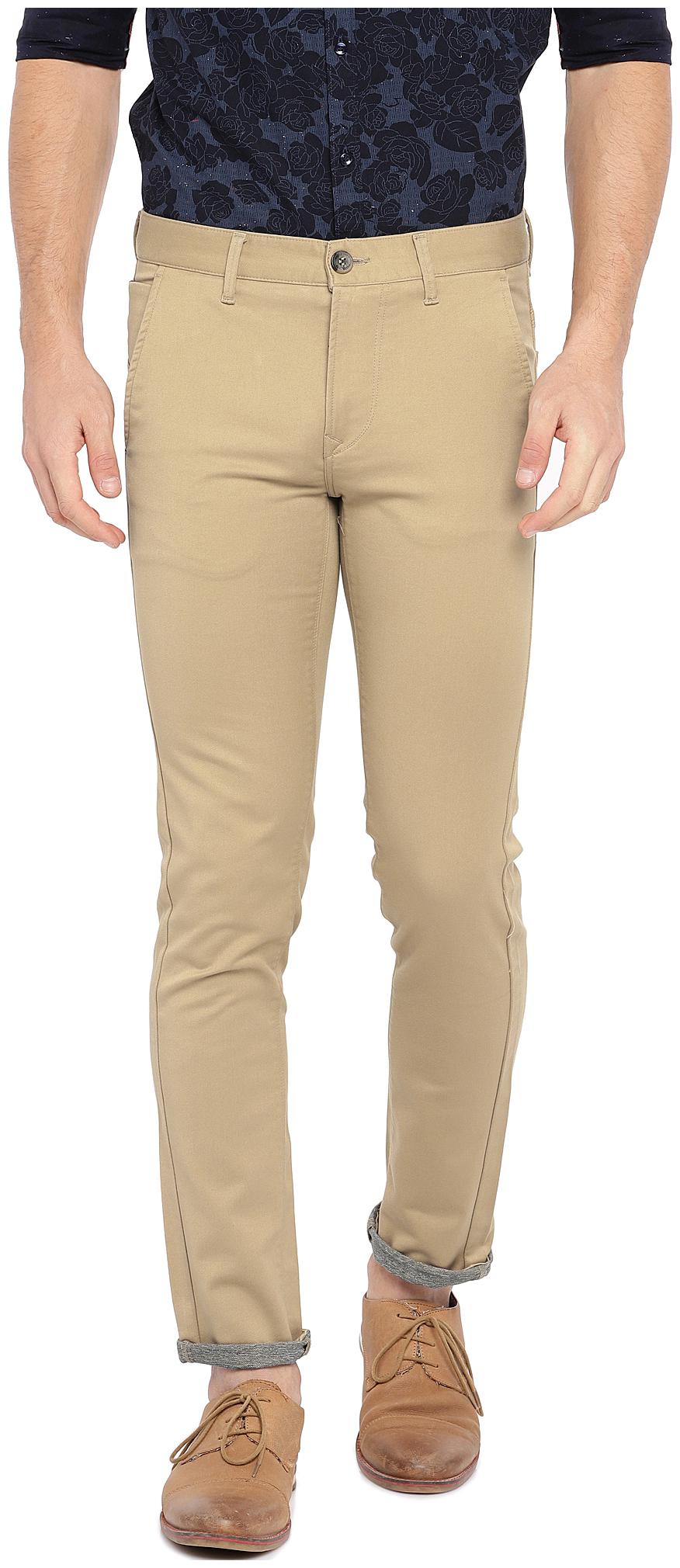 

Killer Men Beige Solid Slim fit Regular trousers