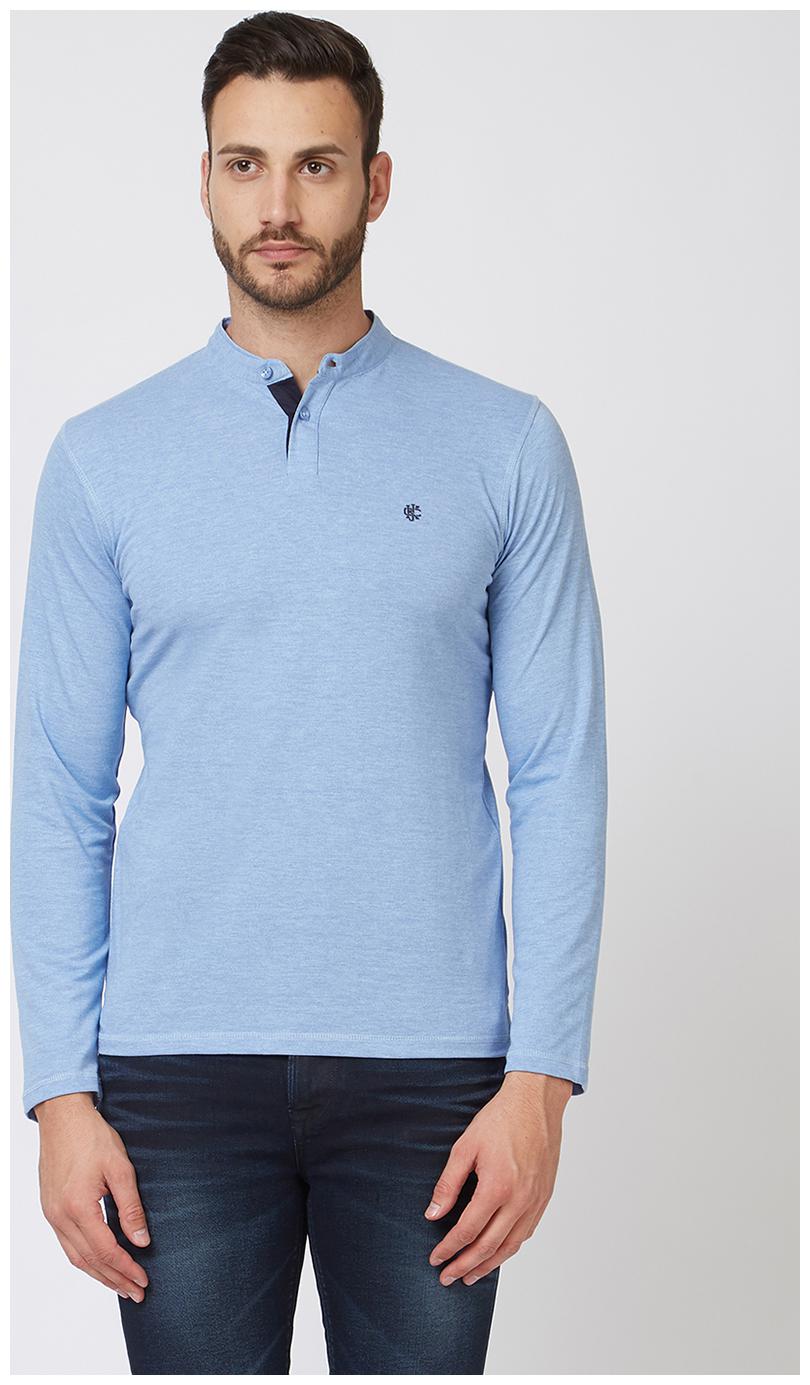 

Killer Men Blue Regular fit Cotton Mandarin collar T-Shirt - Pack Of 1