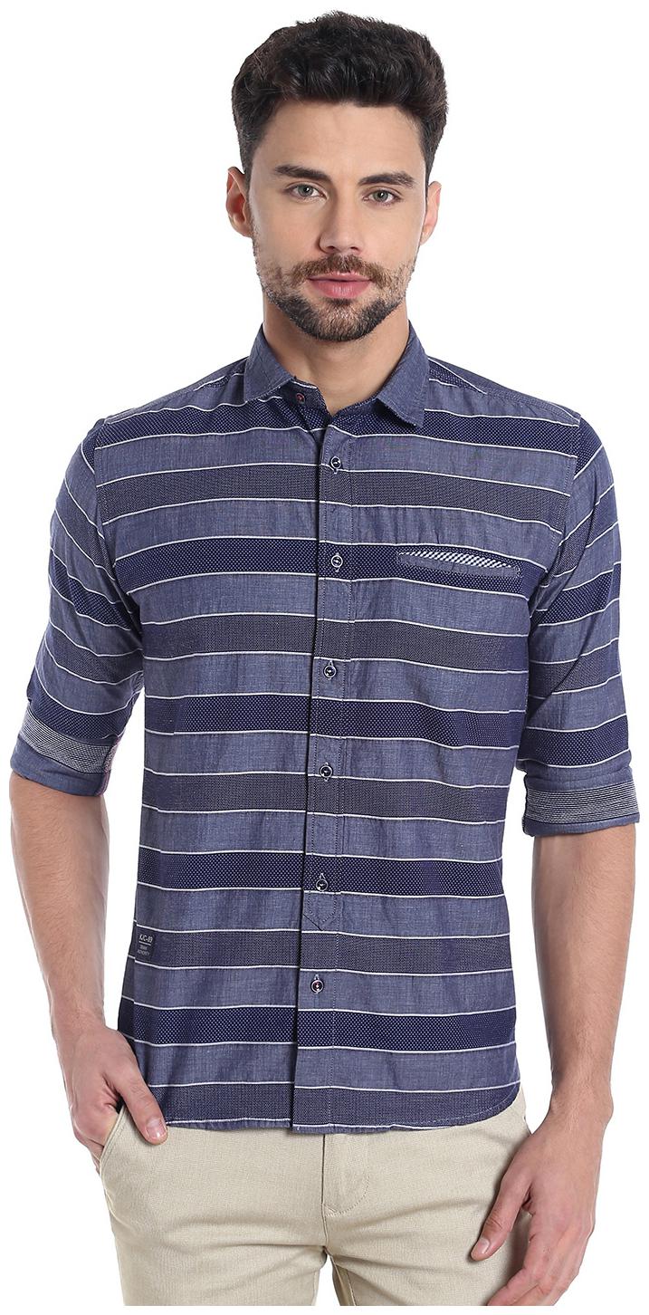 

Killer Men Blue Printed Slim Fit Casual Shirt